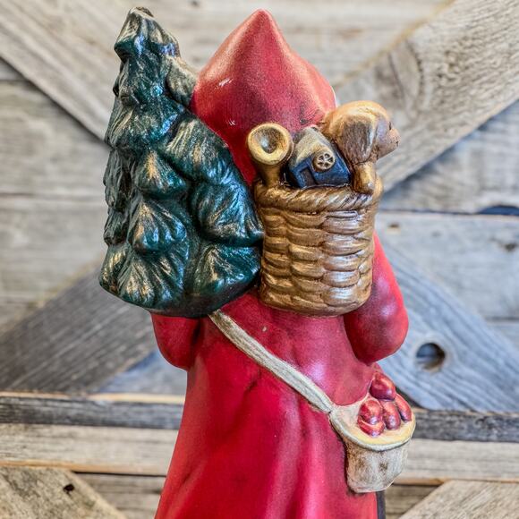 1989 Vintage Provincial Mold, Old World Santa Claus Ceramic Tabletop Decor, 11”H - Picture 8 of 12